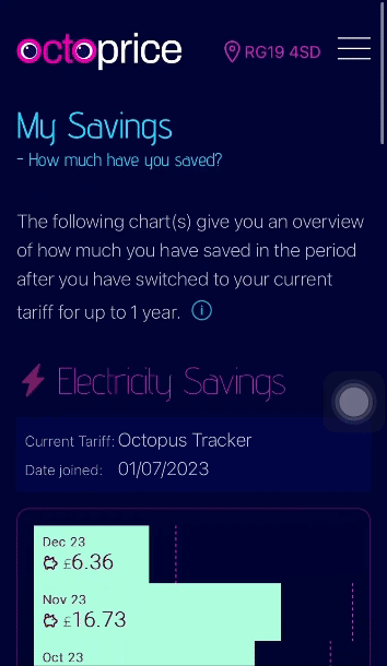 demo showing how the savings calculation work